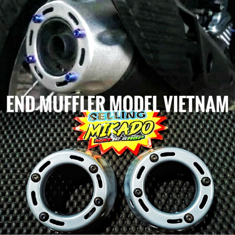END MUFFLER CARBON MODEL VIETNAM VARIO CLICK MIO BEAT SCOOPY KNALPOT TSUKIGI