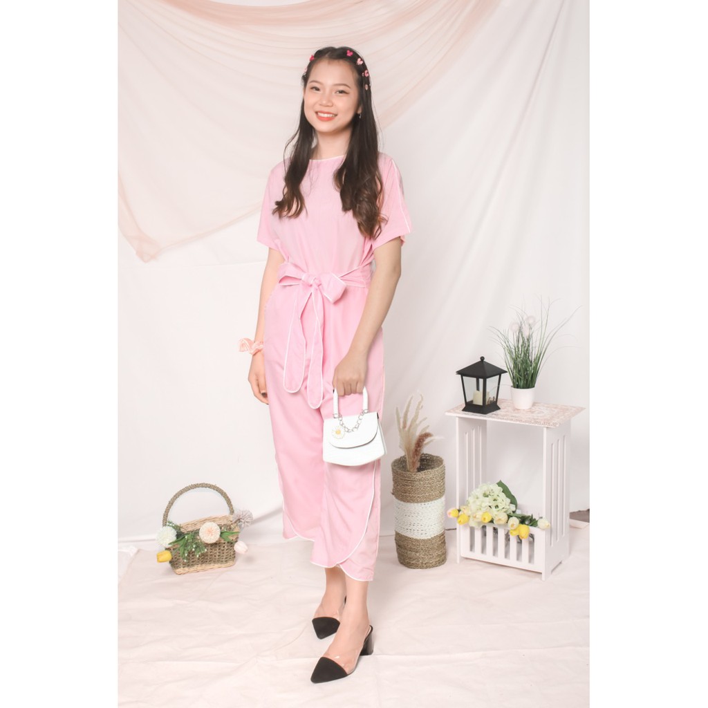 RX FASHION JUMPSUIT THARA BAHAN TWISCONE UKURAN ALLSIZE FIT L