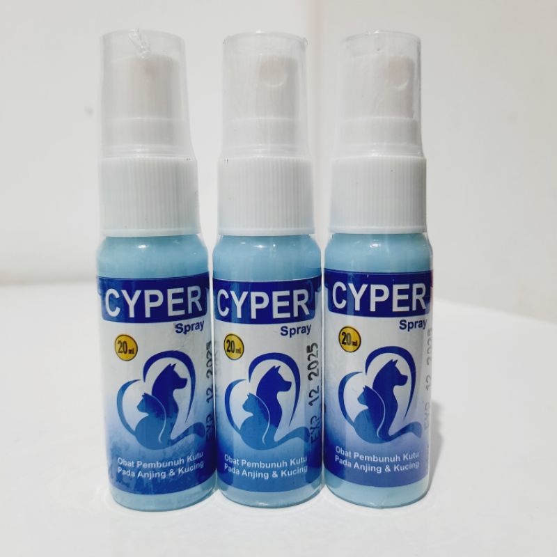 cyper spray 20ml pemberantas kutu kucing dan anjing