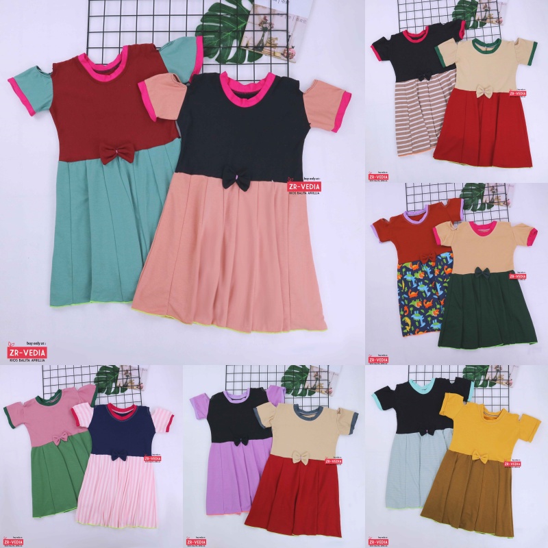 Dress Sabrina uk 6-7 tahun / Dres Anak Perempuan Import Baju Pesta Cewek Gaun Harian Kiosbaitaaprillia