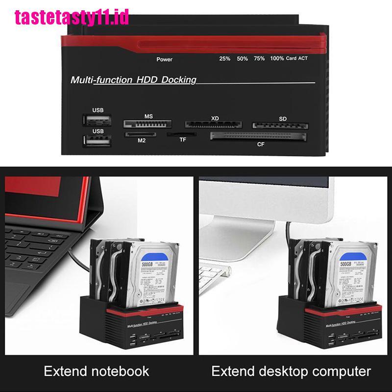 【TTID】External Triple SATA IDE HDD Docking Station 2.5''/3.5''Hard Drive Card R