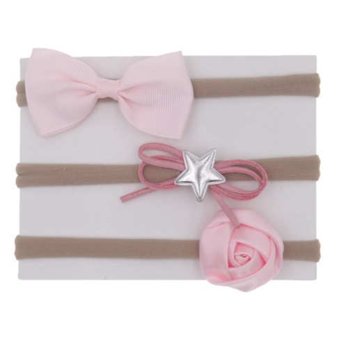 (Pimenova) bandana bayi nylon baby headband bandana pita set isi 3