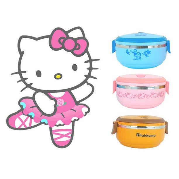 Rantang 1 susun KARAKTER/ rantang Bulat Stainless Steel / LUNCH BOX KARAKTER KARTUN Bento box brunch