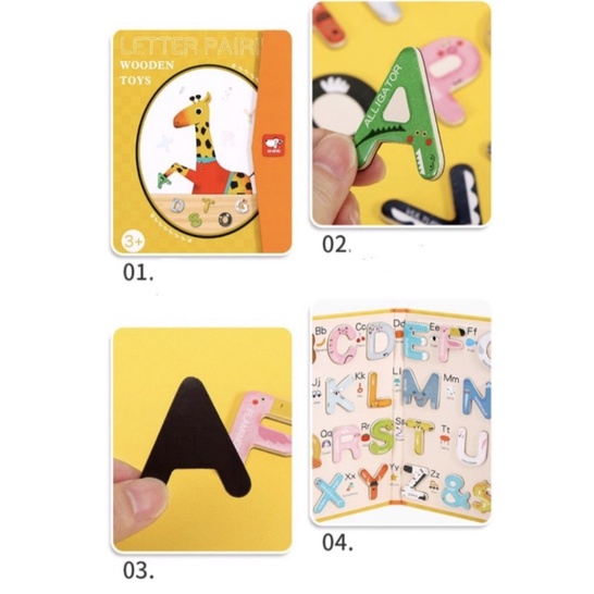 Mainan Edukasi Anak Buku Magnet Huruf A-Z - Buku Spelling Belajar Menulis Anak