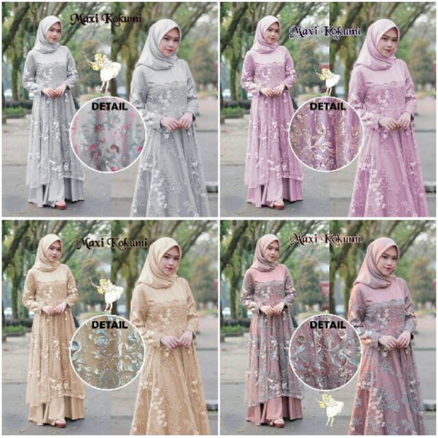 READY WARNA LAVENDER Maxy Kokumi (hv) / gamis wanita muslimd