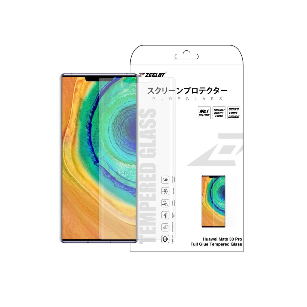 Zeelot Full 3D Loca Tempered Glass Huawei Mate 30 Pro Screen Protector