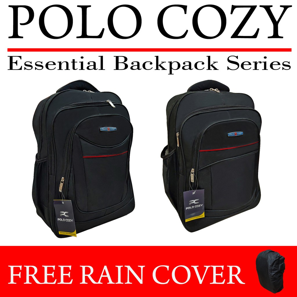 PROMO TAS RANSEL / TAS KERJA PRIA KEKINIAN POLO GLOBAL ORIGINAL FREE RAIN COVER