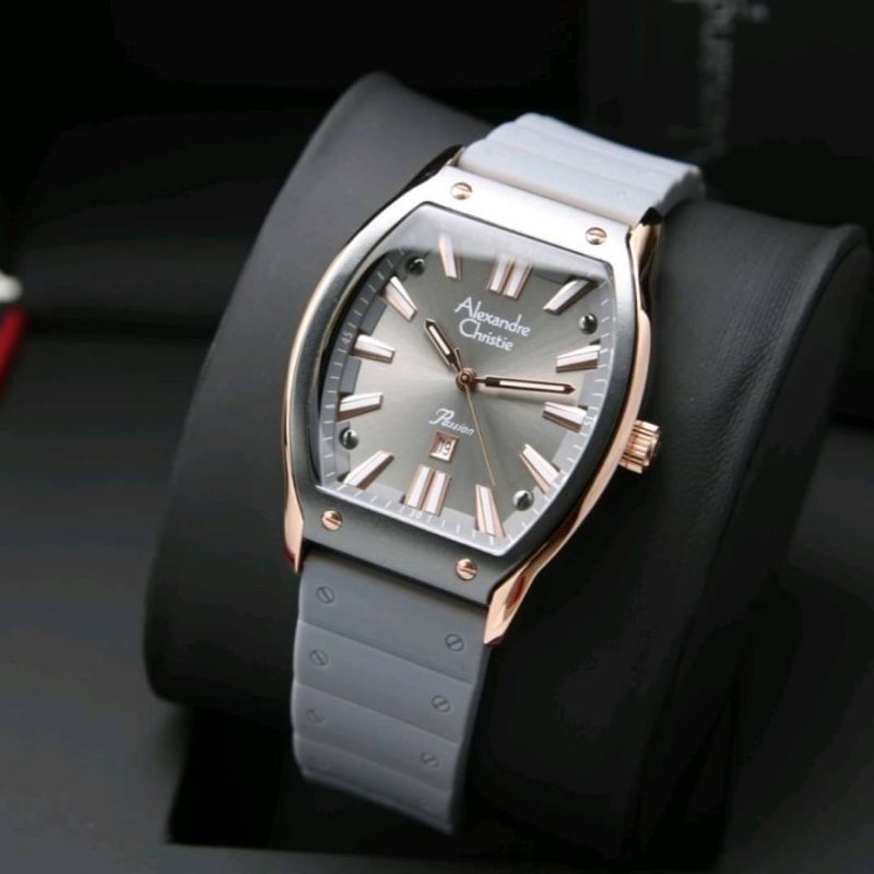 Jam Tangan Alexandre Christie AC 2941 Wanita / AC2941 LD Grey Rose Gold Original