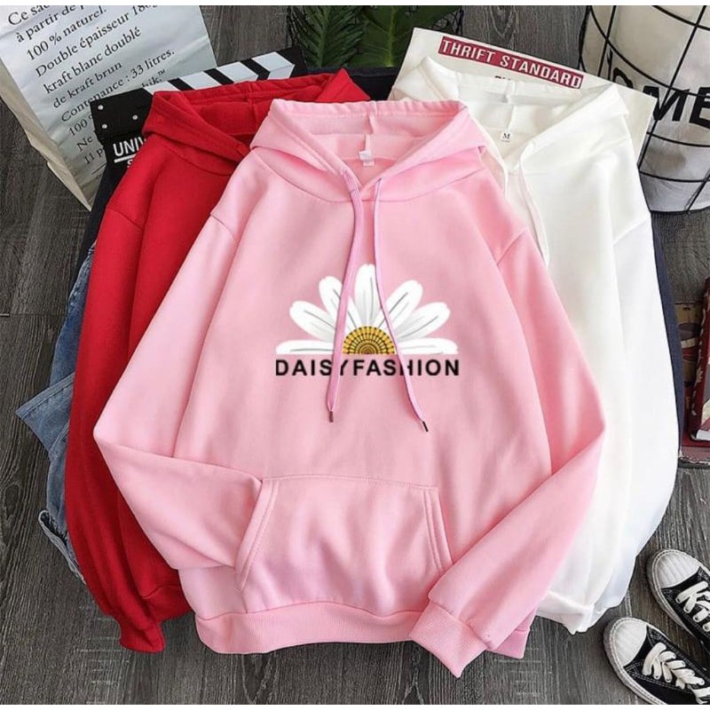 DAISY FASHION SWEATER HOODIE WANITA KEKINIAN TERMURAH