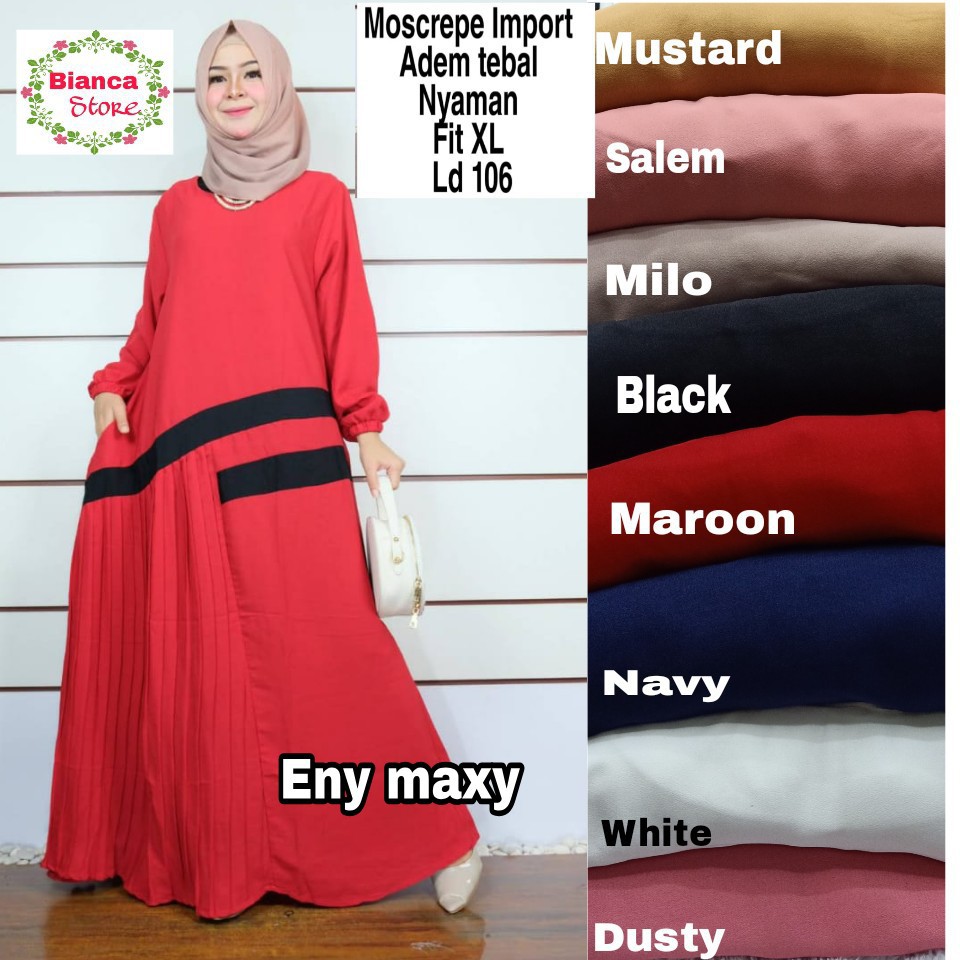 Eny Maxi Dress By Bianca Store | Suplier Hijab Solo| Grosir