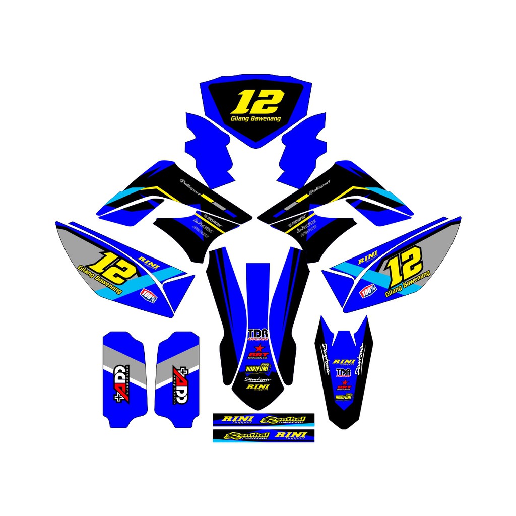 KLX B STIKERCUSTOM FULL BODY DEKAL STICKER STRIPING