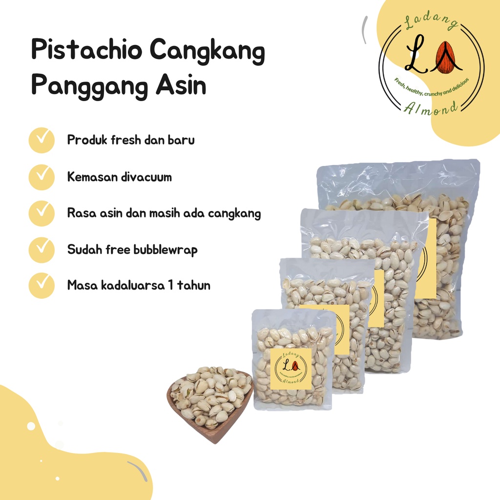 

Pistachio Cangkang Panggang Asin 500g - 1kg