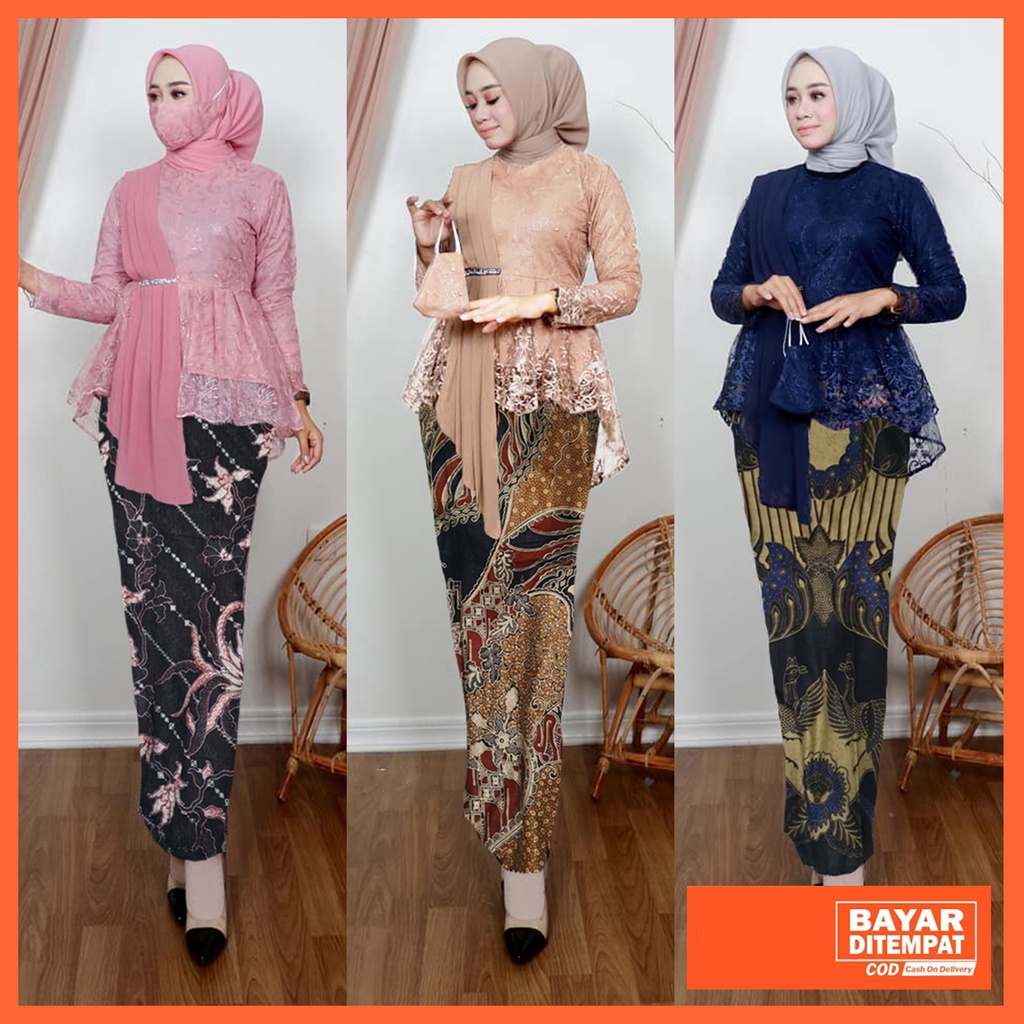 NEW ARRIVAL - BISA COD | KEBAYA AURORA Kebaya brukat modern kebaya wisuda tunangan lamaran kebaya pesta outfit kondangan kekinian kebaya brokat tulle premiun