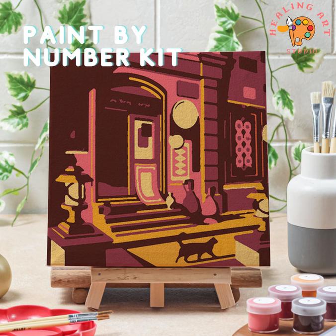 

Paint By Number Lukisan Bangunan City Versi 1 Canvas 20X20 Cm