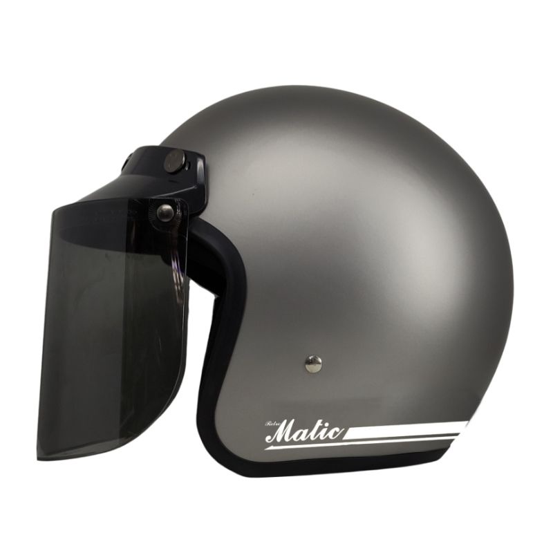 Helm Bogo Retro / Helm Dewasa Full Leher / Helm Wanita Motor Matic