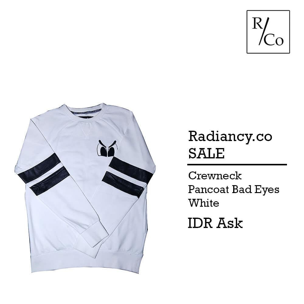 PANCOAT - BAD EYES CREWNECK WHITE