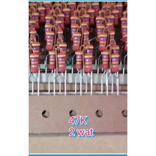 ANEKA, NILAI ,RESISTOR ,2 WATT, , 27K, 390R, 47K, 2 WAT, ORIGINAL PANASONIC, JAPAN