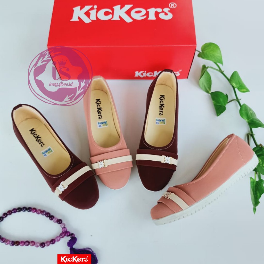 SEPATU WANITA KICKERS FLAT KODE SHOES BLT-10 MURAH GROSIR