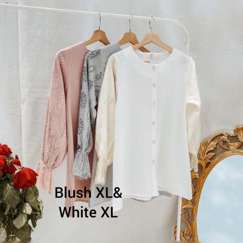 Diane Blouse Vanilla Hijab