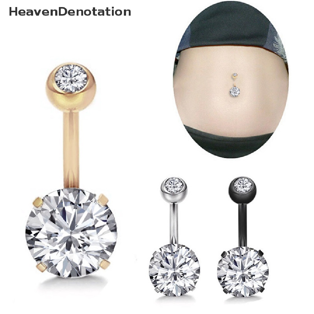 [HeavenDenotation] Belly Button Ring Crystal Rhinestone Jewelry Navel Bar Body Piercing Jewelry