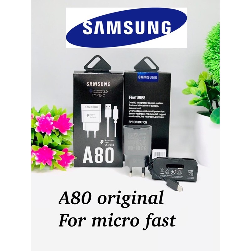 GROSIR CHARGER SAMSUNG A80 FAST CHARGING ORIGINAL TC SAM ORI A-80 QUALITY MICRO / TYPE C