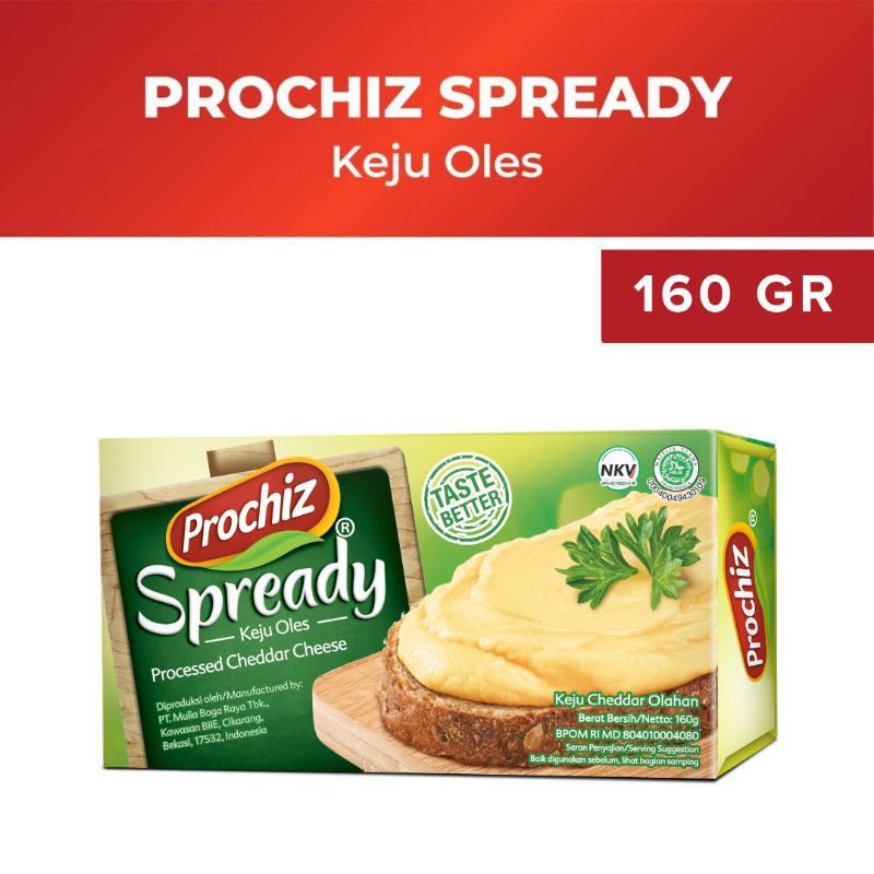 

Prochiz Quick Melt Cheddar Slice Spready 160gr Termurah Mozarella