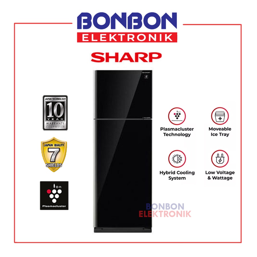 Sharp Kulkas 2 Pintu SJ-IG571PG-BK / SJIG571PGBK