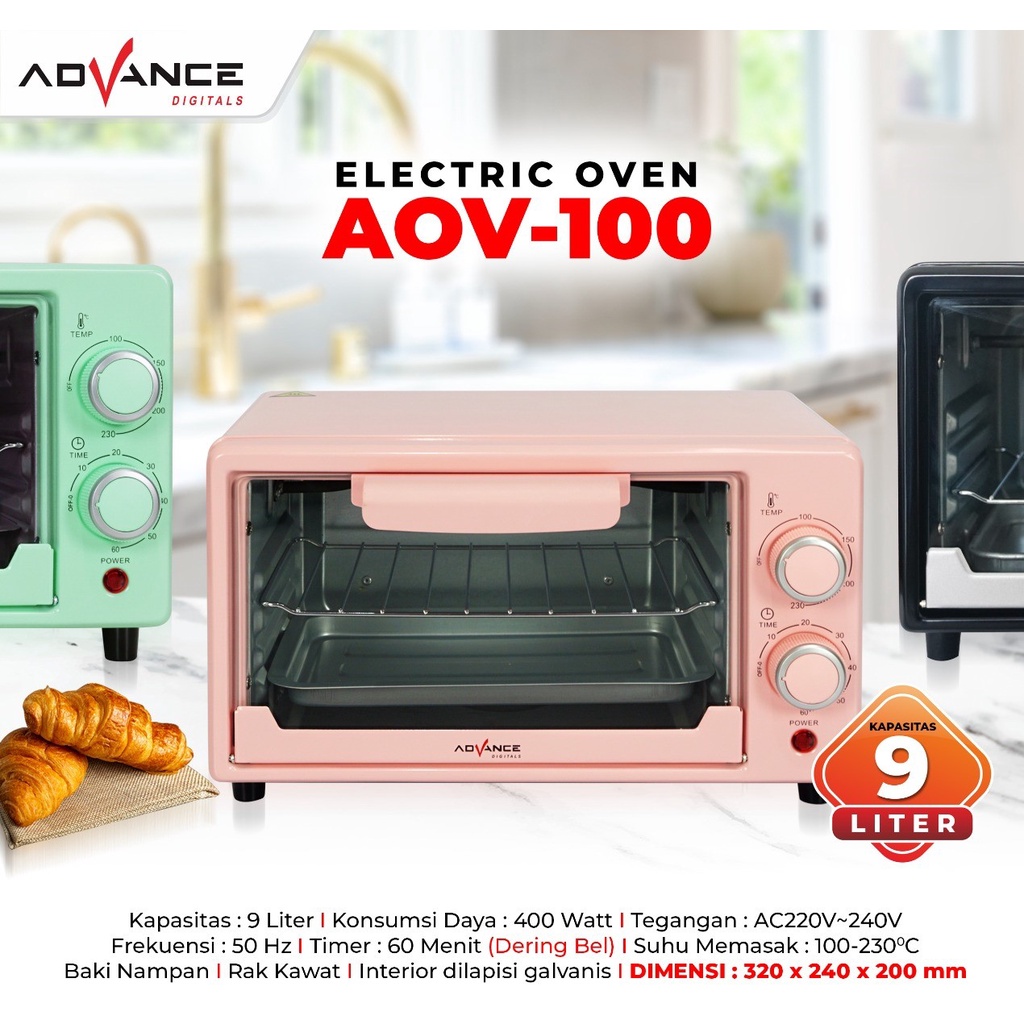 Elektrik Oven / Oven listrik Advance AOV-100 9L