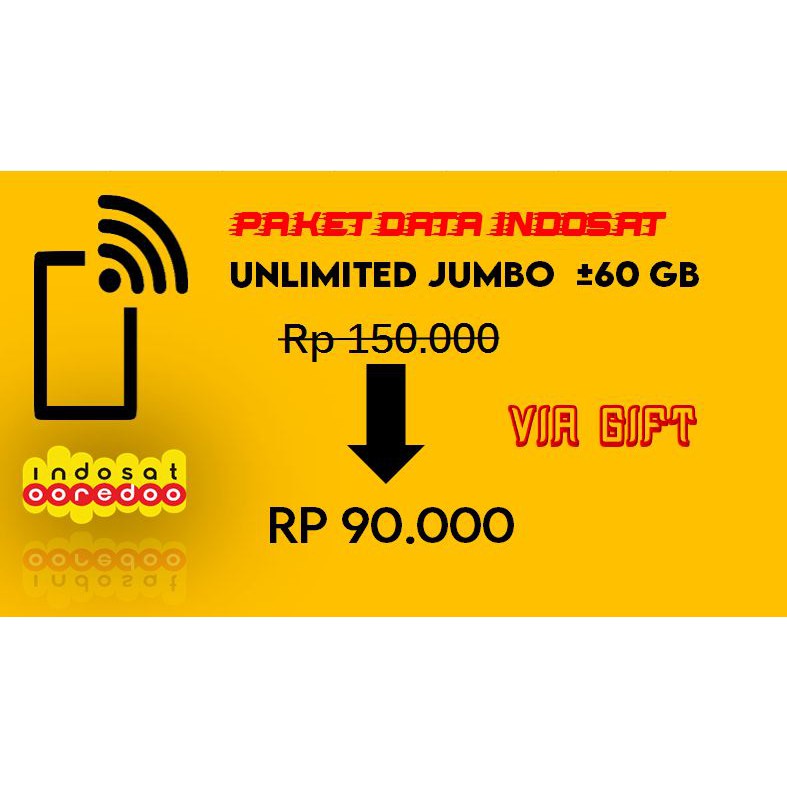 PAKET DATA INDOSAT UNLIMITED JUMBO