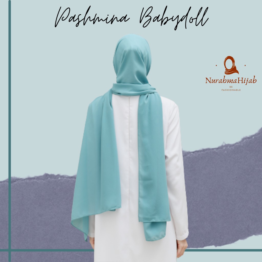 PASHMINA CERUTY BABYDOLL 75x200cm Jahit Tepi TERMURAH