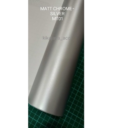 SKOTLET SILVER DOFF METALIK STIKER SKOTLET MOTOR MOBIL SILVER MATT CHROME STIKER LEMARI AQUARIUM MAX