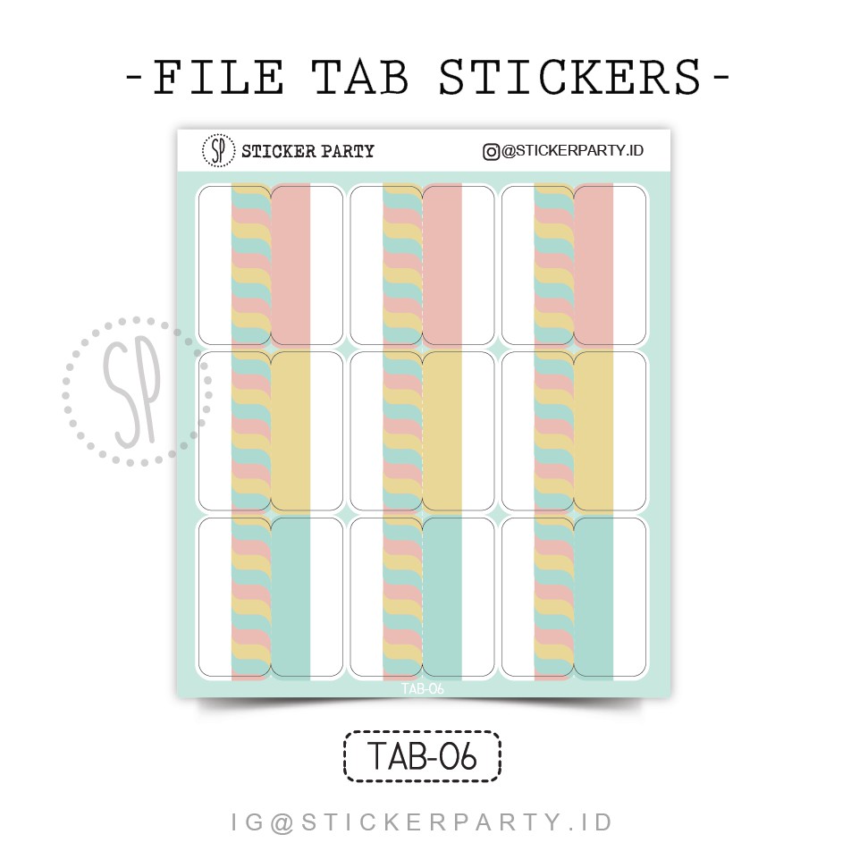 

[Sticker Party] Stiker Pembatas Agenda Sekat 3CM Marshmallow Lucu Index File Tab Devider (TAB06)