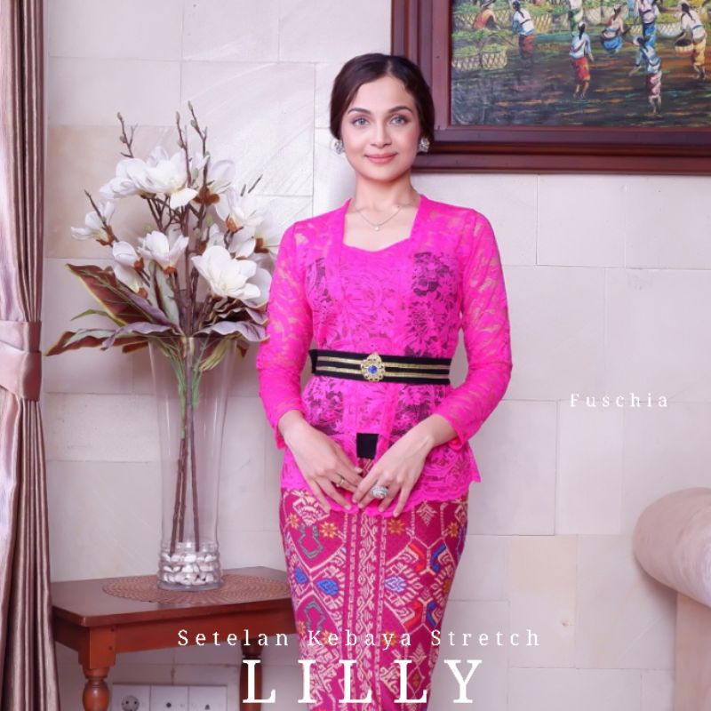 Setelan Kebaya Kutubaru Lengan Panjang Stretch Lilly