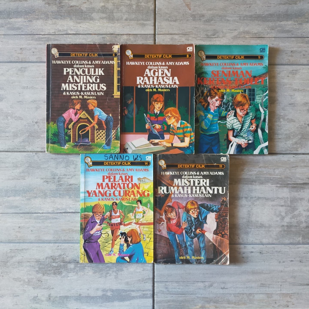 Paket Buku Novel Serial Detektif Cilik Hawkeye Collins & Amy Adams Isi 5 Buku No. 4,8,9,11,14