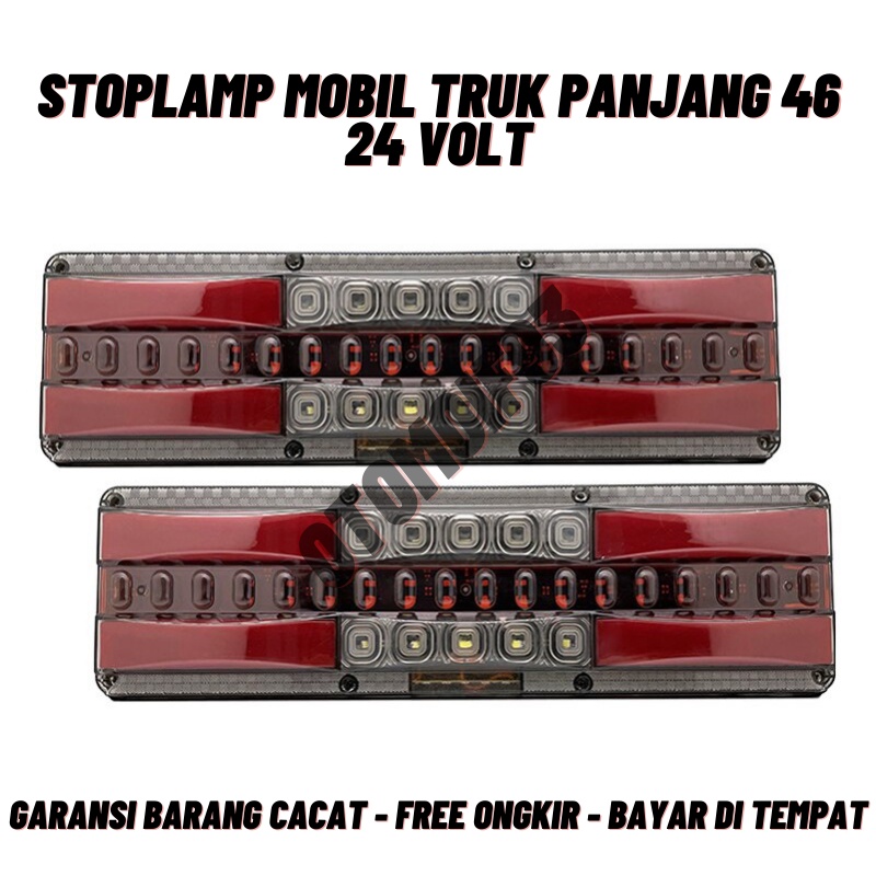 Lampu Stoplamp LED Variasi Rem Belakang Mobil Truk Stop Lamp Truck LST171 24 Volt Panjang 46 cm