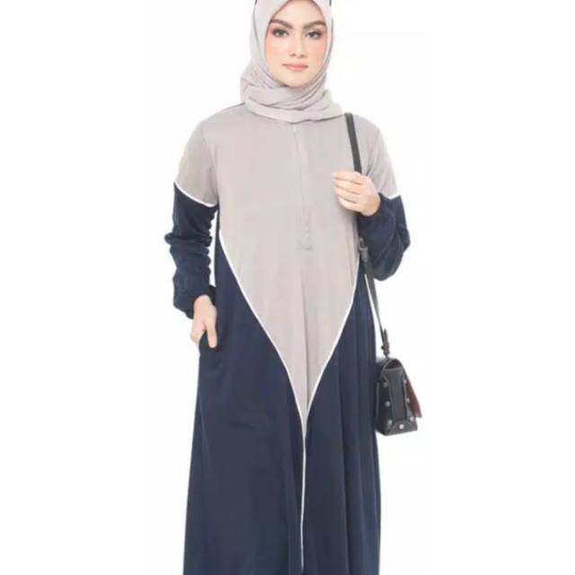 DUPBASIC GAMIS KAOS PIERE - Gamis Syari Terbaru Remaja Lacoste kaos busui friendly casual Terbaru