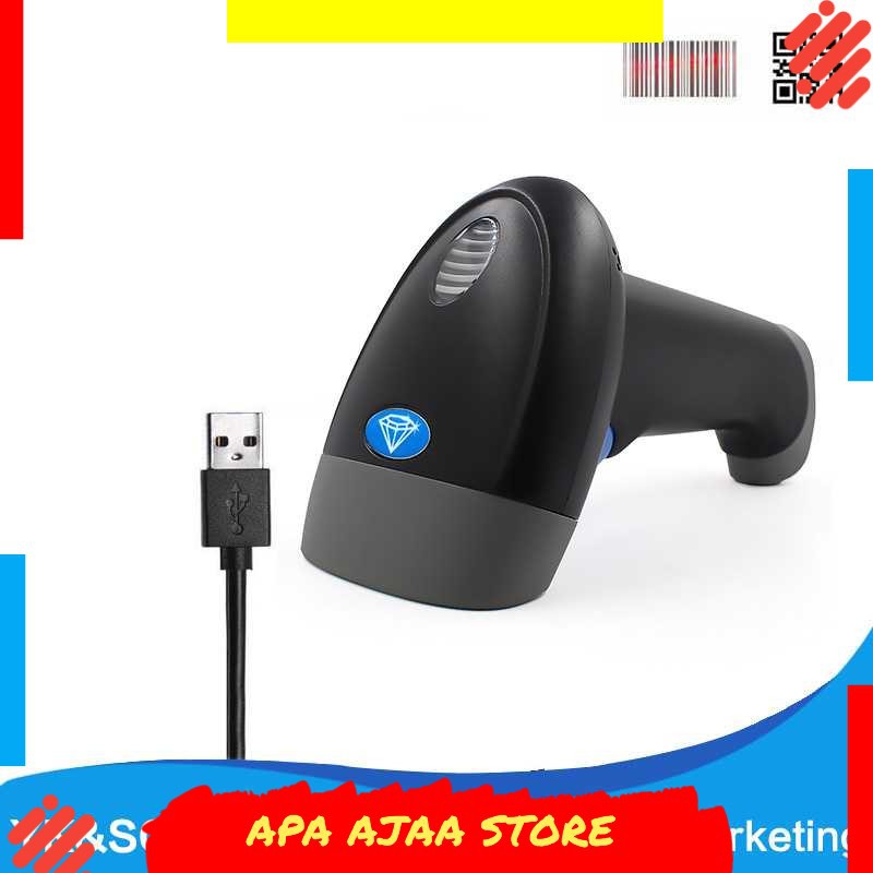 Terlariss !! TaffWare USB Barcode Scanner 2D QR 1D - YK-MK30