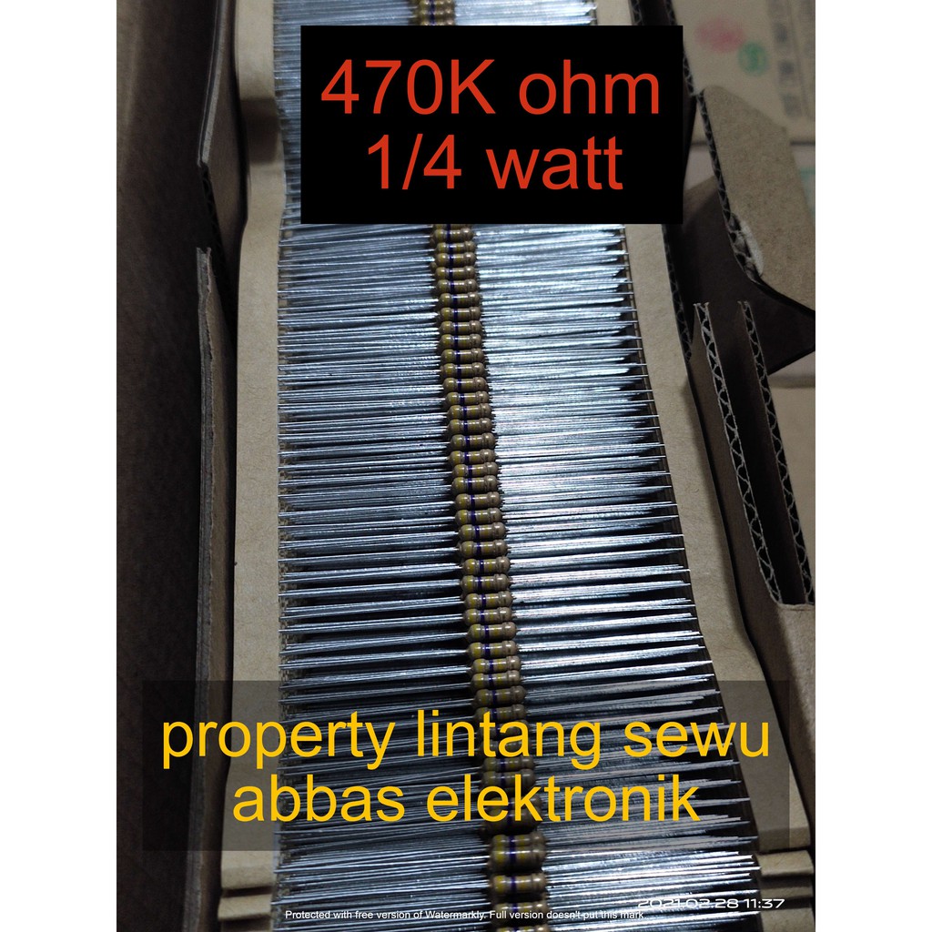 10PCS resistor 470k ohm 470 kilo ohm 470000 ohm 0.25 wat