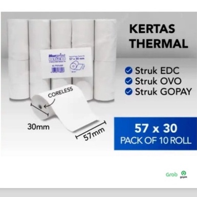 

Kertas Thermal/ Struk /Kasir/ EDC /Paper Roll 58x30 mm