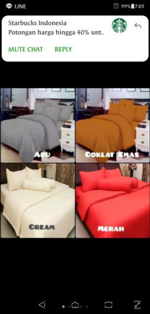 Bedcover Set Polos Rosewell  King/queen Tinggi 30cm