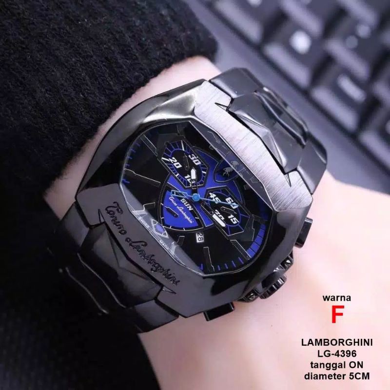 Jam Tangan Pria Lamborghini Tonino 4396 Tanggal Aktif - Free Box Batre Cadangan Original
