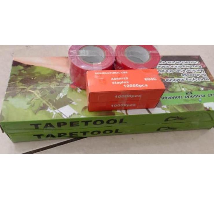 

GGN Paket Pita Tapetool 20 roll + Isi Staples | Tapetool Tali Tanaman Cabai Tomat Melon Cabe Semangk