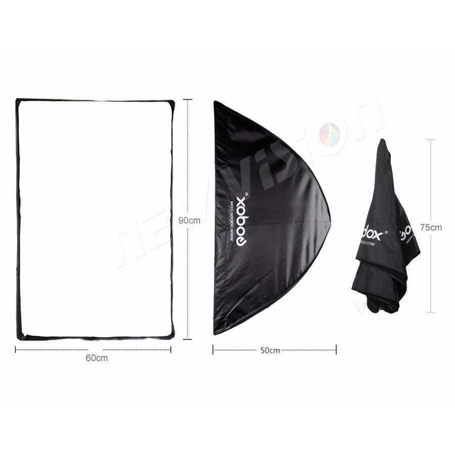 Godox Payung Softbox Reflektor 60x90cm untuk Flash Speedlights - Black