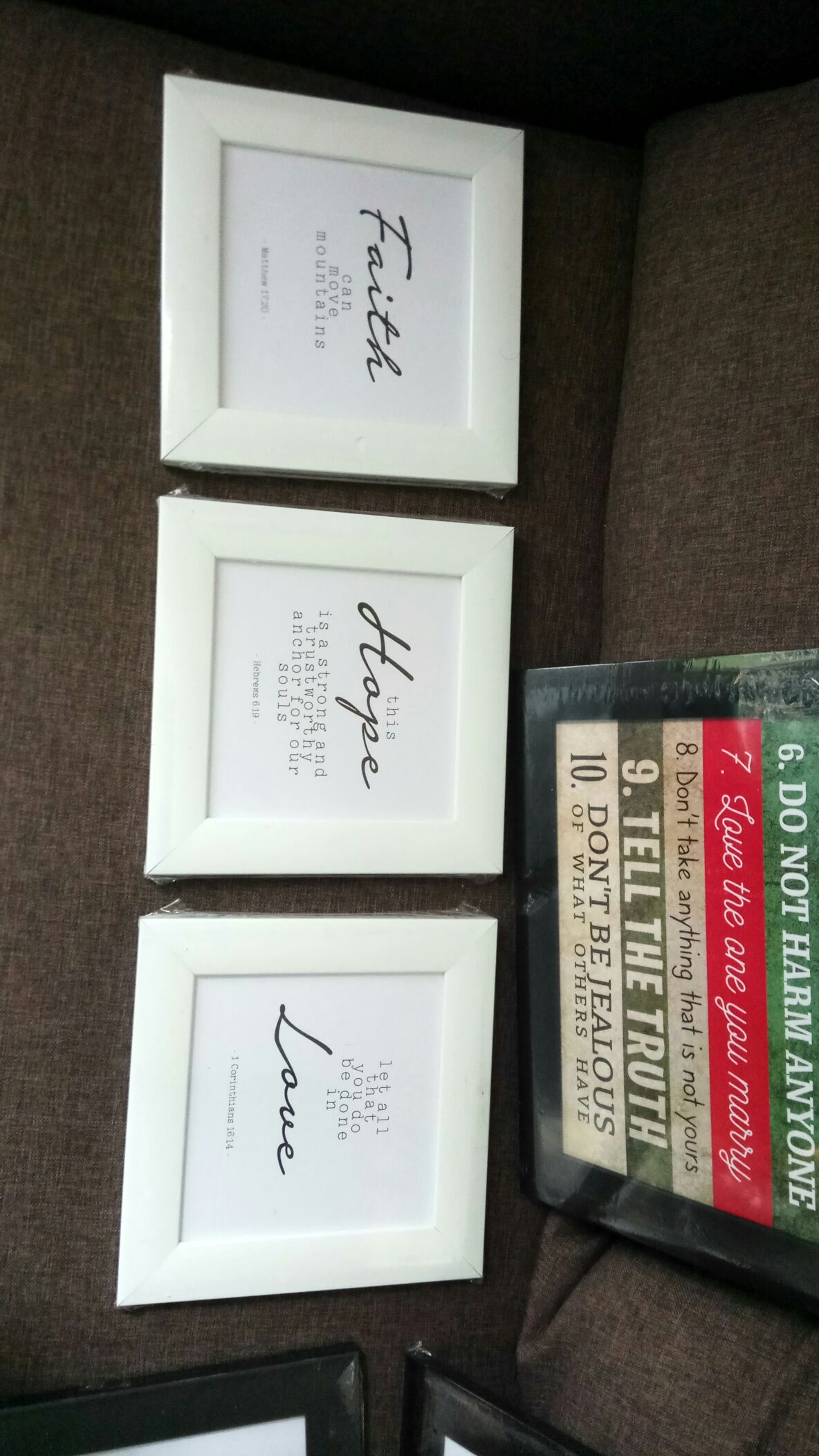 Hiasan Dinding Kristen, Faith, Hope, Love, Pigura Ayat Alkitab,  Bible Wall Decor, Poster Kristen