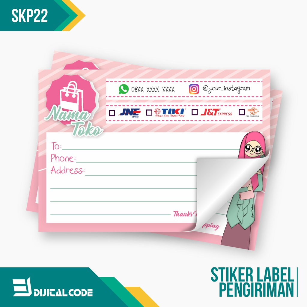 

SKP22 Stiker Label Pengiriman Paket Online Shop Olshop
