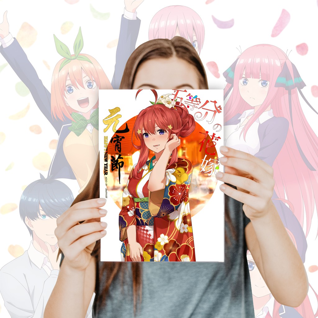 Poster Go Toubun No Hanayome Anime Size A4+ - Ichika Nino Miku Yotsuba Itsuki Fuutaro-20 Itsuki D