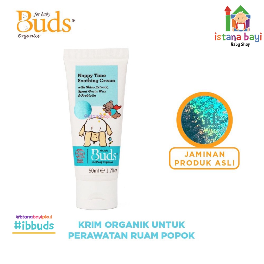 Buds Nappy Time Soothing Cream 50 ml - CREAM AMPUH Menghilangkan Ruam Popok