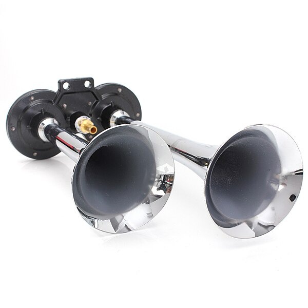 Klakson Trompet Mobil / Klakson Air Horn Mobil / / Klakson Trompet Mobil Dual Air Horn 150dB 12V -Silver