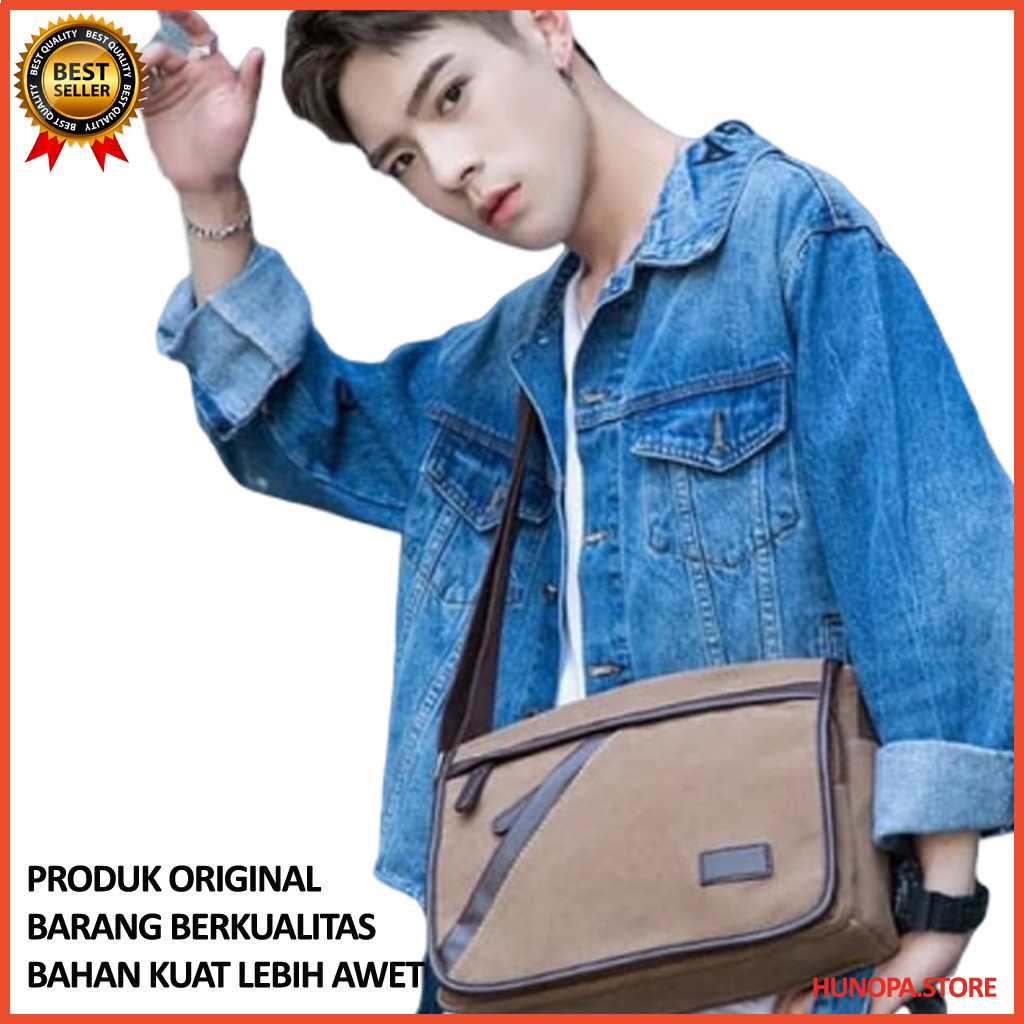 TAS SELEMPANG PRIA SLEMPANG SALE COWOK TAS PRIA COD BRANDED MURAH SLING BAG KANVAS