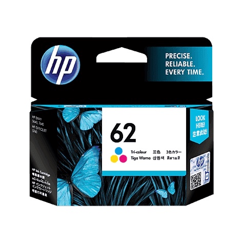 Tinta HP 62 Colour / Warna Original Cartridge - C2P05AA - Officejet OJ 200, 250